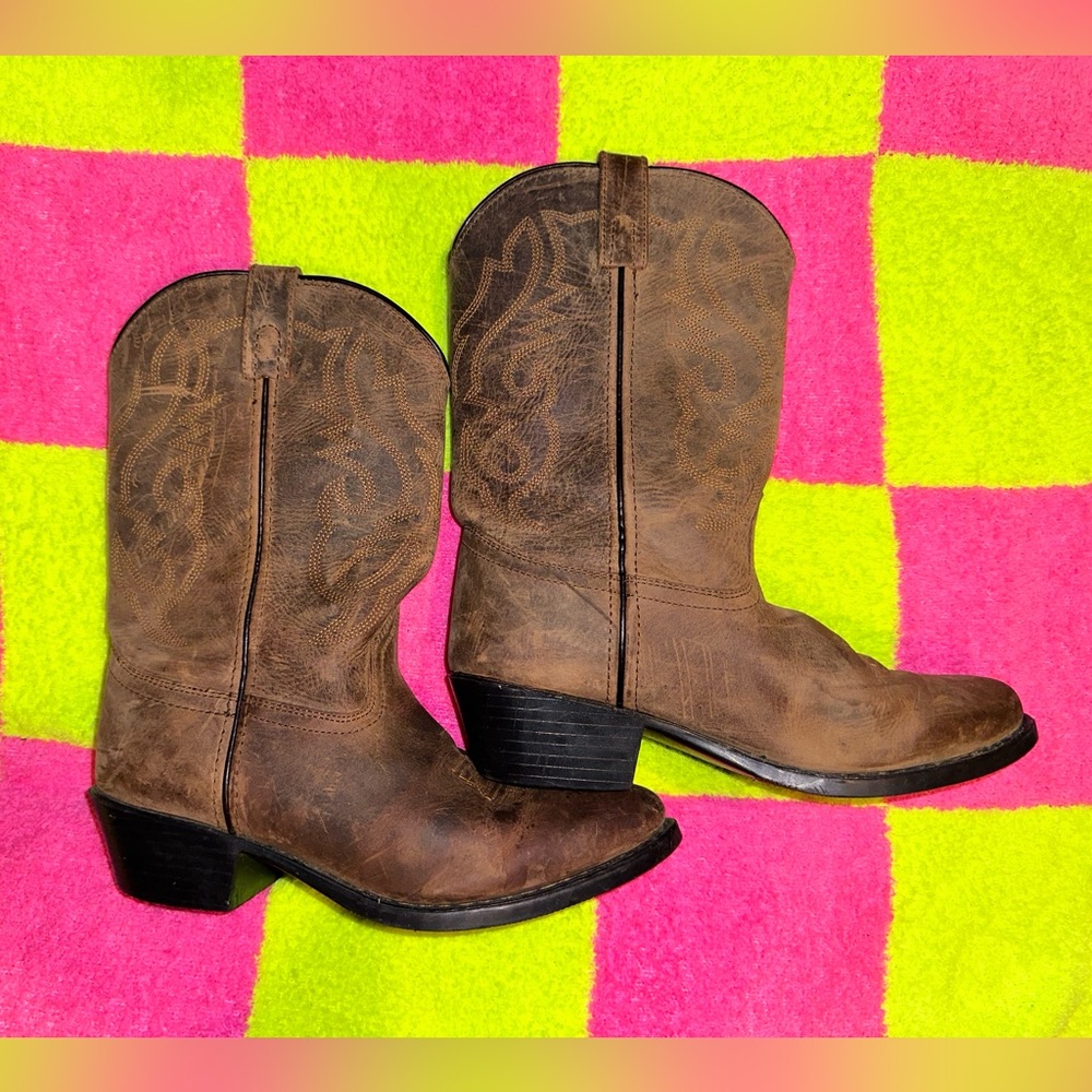 Smokey Mountain Boots 👢Style 3034Y Brown Leather in Men’s size 7, EUC (worn 2x)